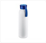 Altitude Serendipity Aluminium Water Bottle Blue – 650ml Lightweight Aluminium – White Base for Branding, Silicone Lid Loop for Easy Carrying, Sleek & Durable Design | Usbandmore