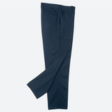 Barron Men's Navy Flat Front Chino – 240g Poly-Cotton Twill – Anti-Stain Finish, Constructed Waistband, Slanted & Jet Pockets, Bar-Tacked Stress Points | Usbandmore