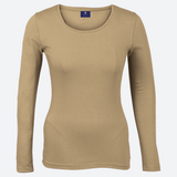 145g Ladies Long Sleeve T-shirt - Barron Khaki Barron |USBANDMORE