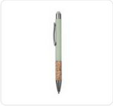 Okiyo Denki Stylus Ball Pen – Aluminium & Cork Grip with Stylus Tip – Smooth Black German Ink, 1500m Writing Distance | Usbandmore