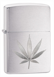 Chrome Marijuana Leaf Design