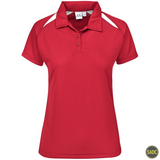 Ladies Splice Golf Shirt White – 160gsm BIZ COOL™ Breathable Polyester – Contrast Panel Design, Narrow Three-Button Placket, Raglan Sleeves, UPF Rated | Usbandmore