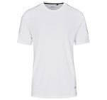 Mens Endurance T-Shirt White – 140g 100% Polyester – Raglan Sleeves, Reflective Detail, Side Slits, Slazenger Logo | Usbandmore
