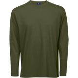 Barron 170g Dark Olive Long Sleeve T-Shirt – 100% Cotton Single Jersey – Ribbed Neckline & Cuffs, Generous Classic Fit, Long Sleeve Comfort | Usbandmore