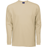 Barron 170g Stone Long Sleeve T-Shirt – 100% Cotton Single Jersey – Ribbed Neckline & Cuffs, Generous Classic Fit, Long Sleeve Comfort | Usbandmore