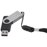 BULK Black & Silver Swivel 64GB USB2 with plastic box and lanyard Gadget Import