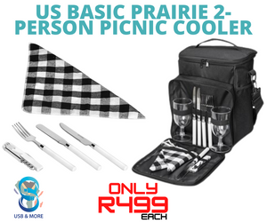 US Basic Prairie 2-Person Picnic Cooler - USB & MORE