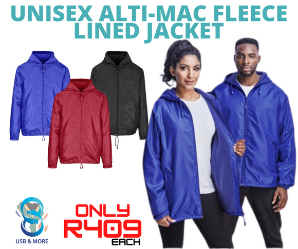 Unisex Alti-Mac Fleece Lined Jacket - USB & MORE