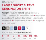 Ladies Short Sleeve Kensington Shirt - USB & MORE