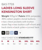 Ladies Long Sleeve Kensington Shirt - USB & MORE