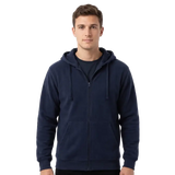 Full Zip Jacket – 260g 100% Brushed Cotton Anti-Pill Fleece – Crew Neck, Raglan Sleeves, Brass Zip, Ribbed Waistband & Cuffs, Side Pockets | Usbandmore
