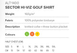 Sector Hi-Viz Golf Shirt - USB & MORE
