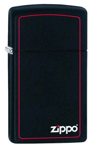 Slim® Black Matte with Red Border - USB & MORE