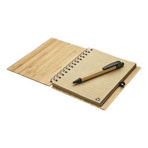 Bamboo Notebook and Pen - Barron - USB & MORE