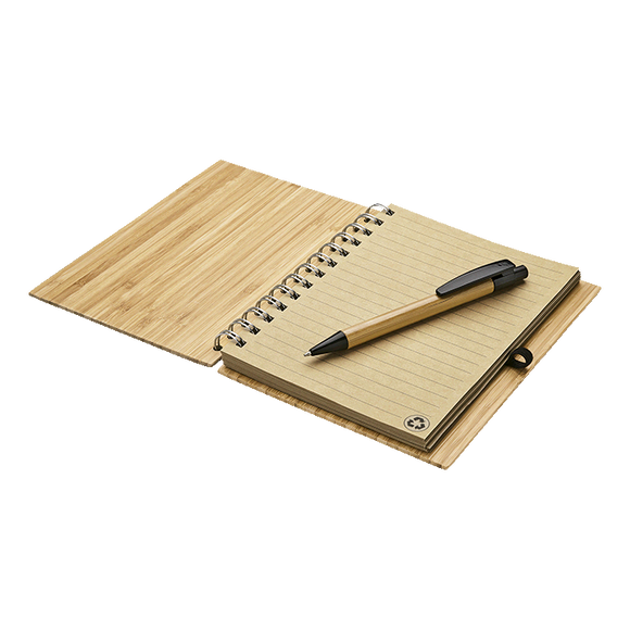 Bamboo Notebook and Pen - Barron - USB & MORE