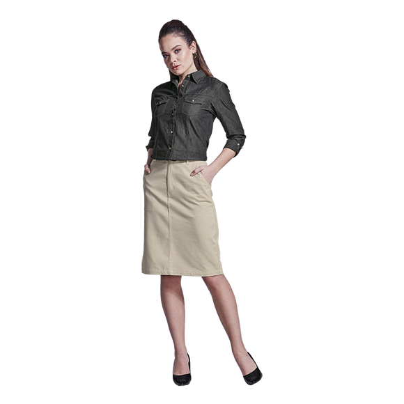 Ladies Ava Stretch Skirt - Barron - USB & MORE