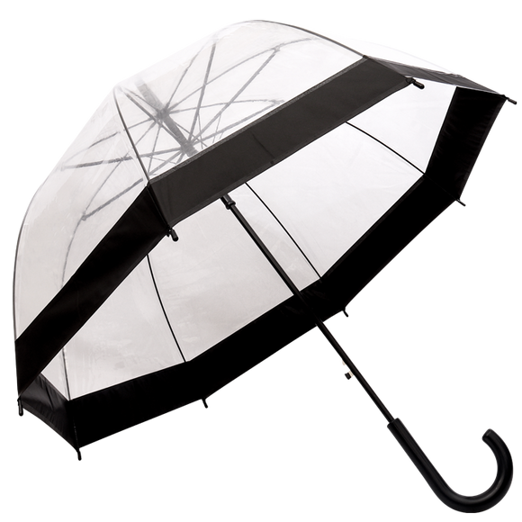 Dome Shaped Clear Umbrella- Barron - USB & MORE