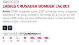Ladies Crusader Bomber Jacket - USB & MORE