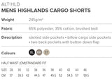 Mens Highlands Cargo Shorts AMROD | Usbandmore
