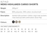 Mens Highlands Cargo Shorts - USB & MORE