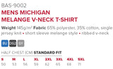 Mens Michigan Melange V-Neck T-Shirt - USB & MORE