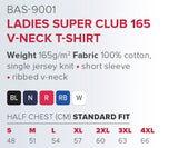 Ladies Super Club 165 V-Neck T-Shirt - USB & MORE