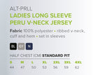 Ladies Long Sleeve Peru V-Neck Jersey - USB & MORE
