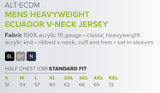 Mens Heavyweight Ecuador V-Neck Jersey - USB & MORE